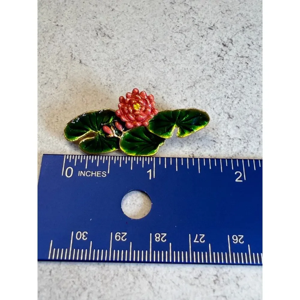 MFA Museum of Fine Arts Boston Water Lily Pad Brooch Monet Inspired Enamel